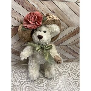 Minnie Higgenthorpe Boyds Bears Jointed Teddy Bear Straw Hat Retired